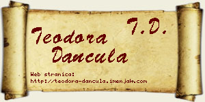 Teodora Dančula vizit kartica